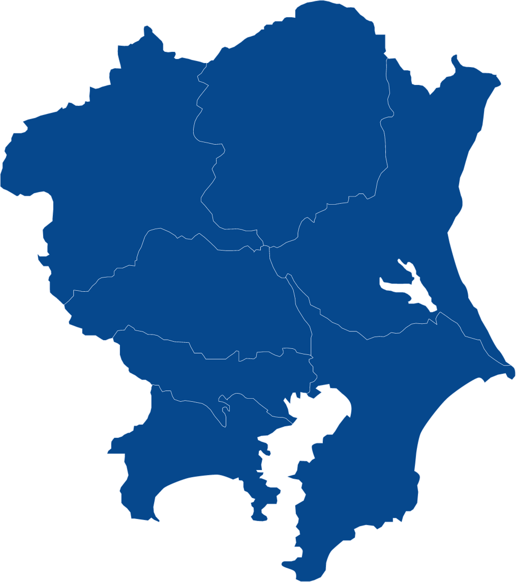 関東エリアマップ（東京都・神奈川県・千葉県・埼玉県）
