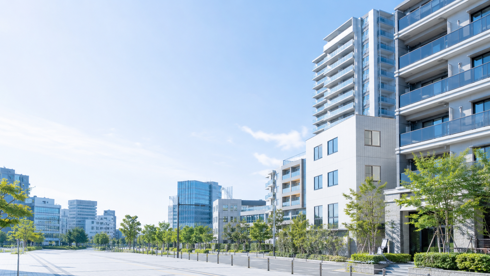 マンションやビルの風景